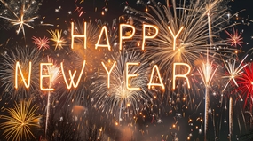 新年除夕夜烟花夜景摄影图片